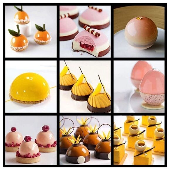 2Pack 6 Holes Silicone Mold, Round Shape Half Sphere Mold - Picture 6 of 6